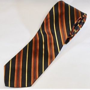 Robert Talbott Best of Class Tie Black Orange EUC